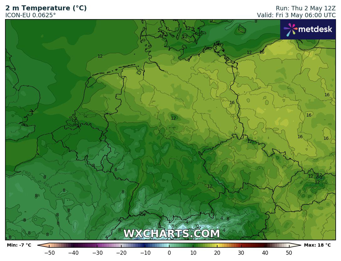 Temperaturprognose Deutschland morgen