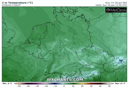 Temperaturprognose Deutschland